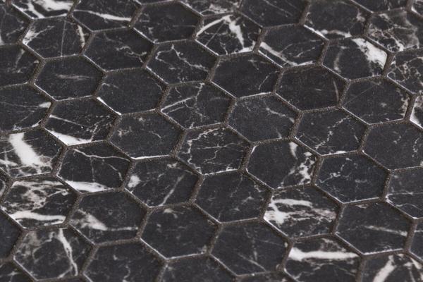 MOSAIQUE HEXA NERO MARQUINA 29CMX31CM