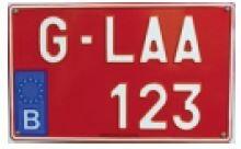 PLAQUE AGRICOLE ROUGE 340X210MM METAL N°14