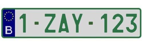 PLAQUE 7 POSITION EURO METAL VERTE N°17