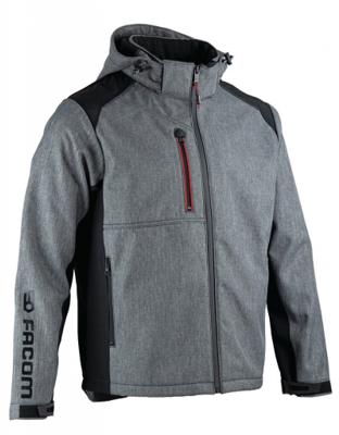 VESTE TRIAL SOFTSHELL FACOM GRIS/NOIR S