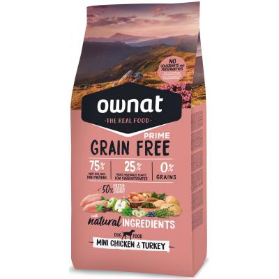 OWNAT GRAIN FREE PRIME MINI ADULT CHICKEN & TURKEY 3KG