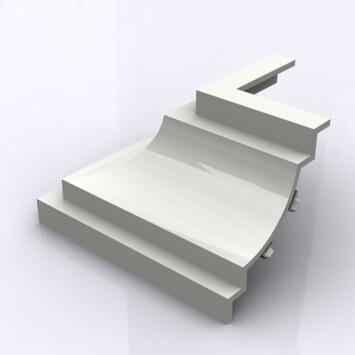 COIN EXERIEUR BLANC 25MM