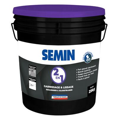 SEMIN 2EN1 ENDUIT AIRLESS DE GARNISSAGE ET LISSAGE 25 KG