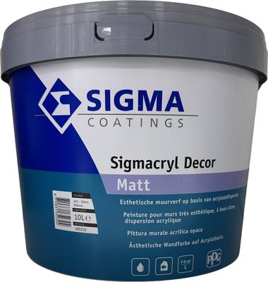 SIGMACRYL DECOR MATT BLANC BLANC 10L