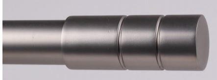 EMBOUT CHROME-MAT CYLINDRE (2PCS)