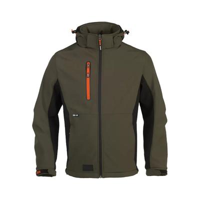 TRYSTAN SOFTSHELL VESTE KAKI/NOIR S